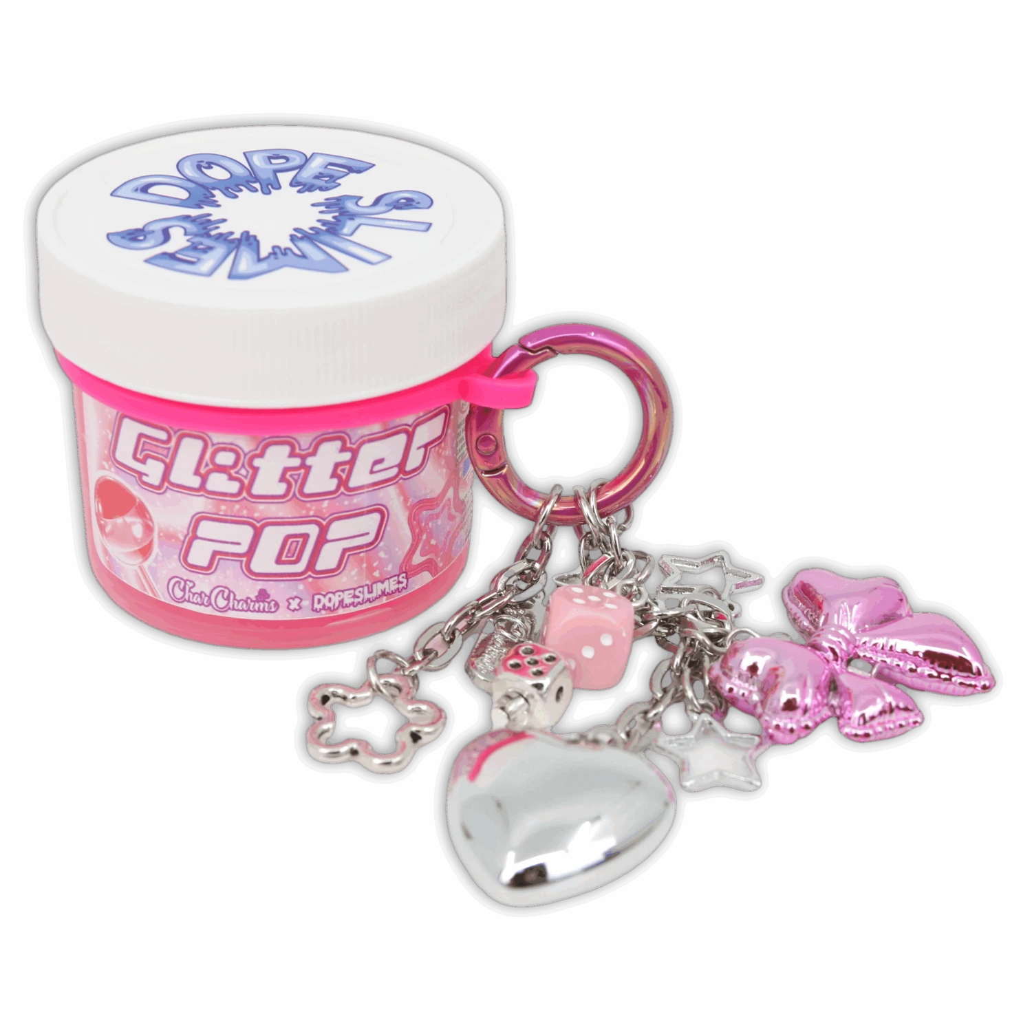 Glitter Pop! Travel Slime Charm Keychain Dope Slimes X CharCharms Collab 6 Glitter Pop! Travel Slime Charm Keychain Dope Slimes X CharCharms Collab - Image 4