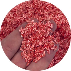 Candy Cane Fimo Slices 7 Candy Cane Fimo Slices -Dope Slimes 20