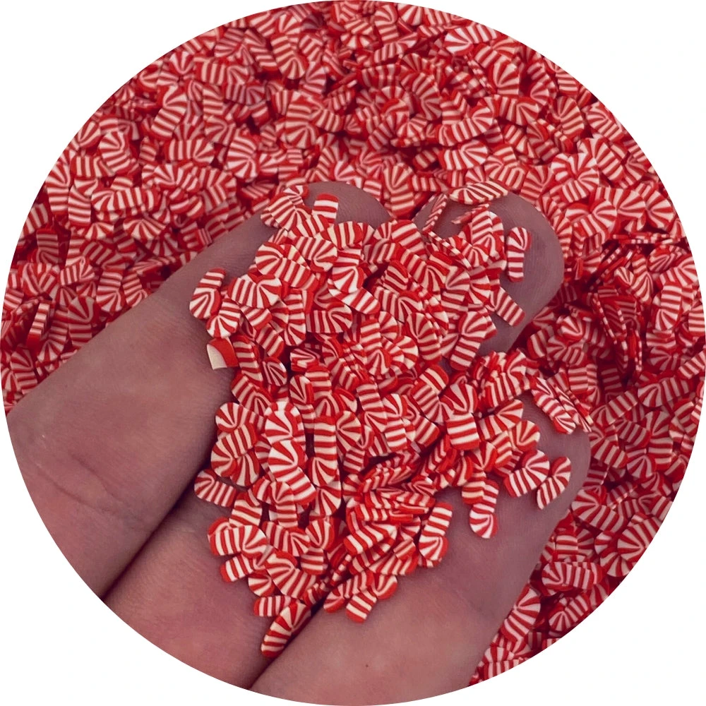 Candy Cane Fimo Slices 5 Candy Cane Fimo Slices - Image 3