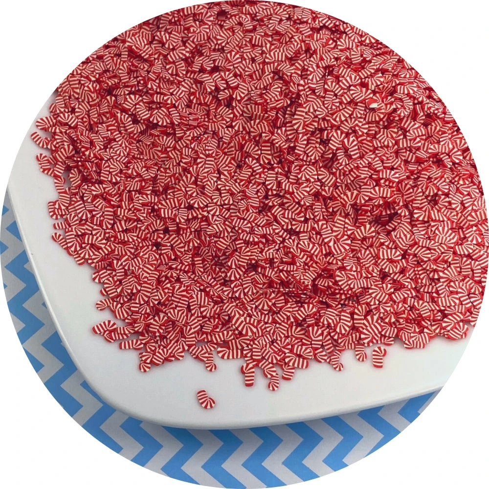 Candy Cane Fimo Slices 3 Candy Cane Fimo Slices