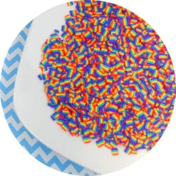 Rainbow Square Fimo Slices 8 Rainbow Square Fimo Slices -Dope Slimes 69
