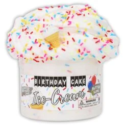 Birthday Cake Ice Cream Slime