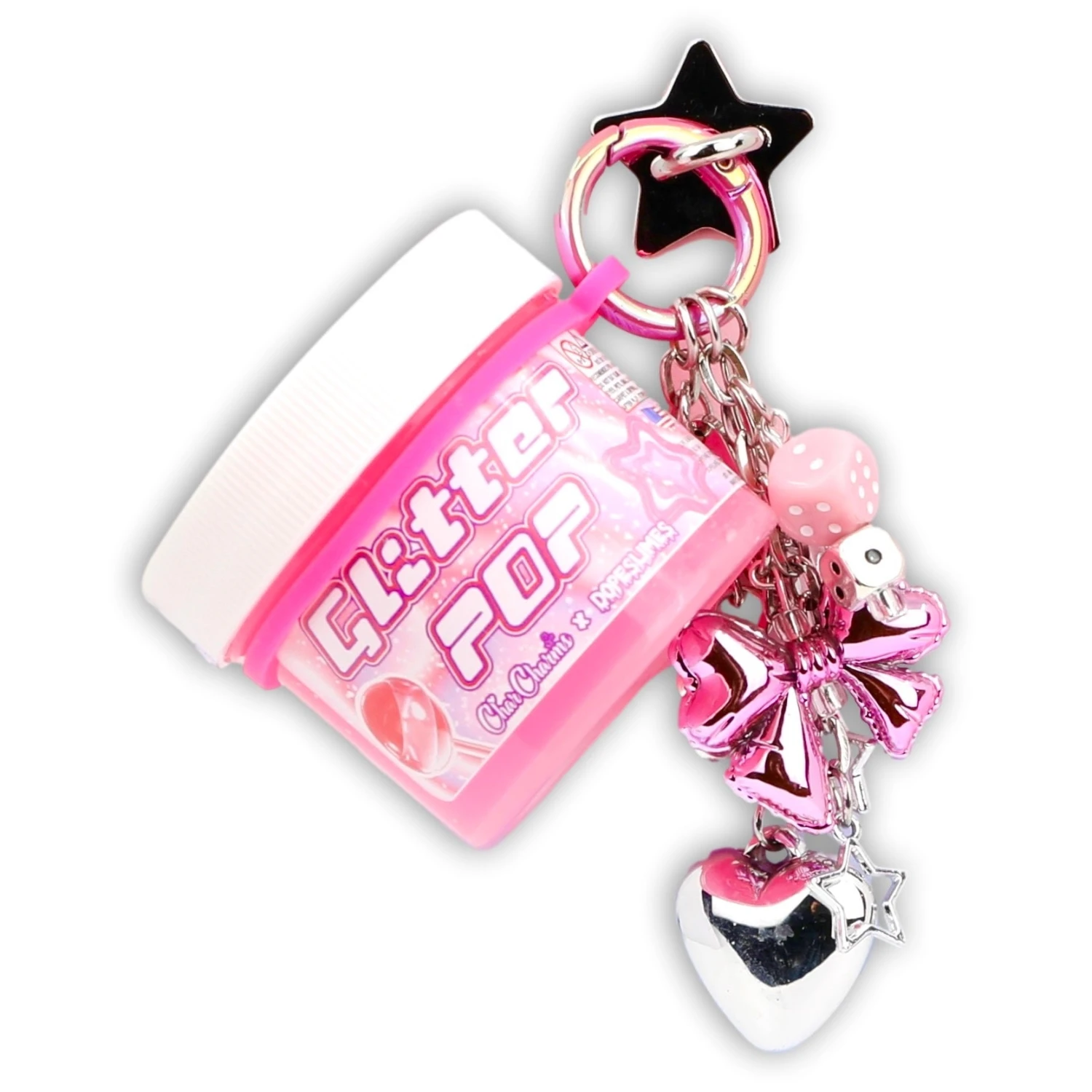 Glitter Pop! Travel Slime Charm Keychain Dope Slimes X CharCharms Collab 3 Glitter Pop! Travel Slime Charm Keychain Dope Slimes X CharCharms Collab