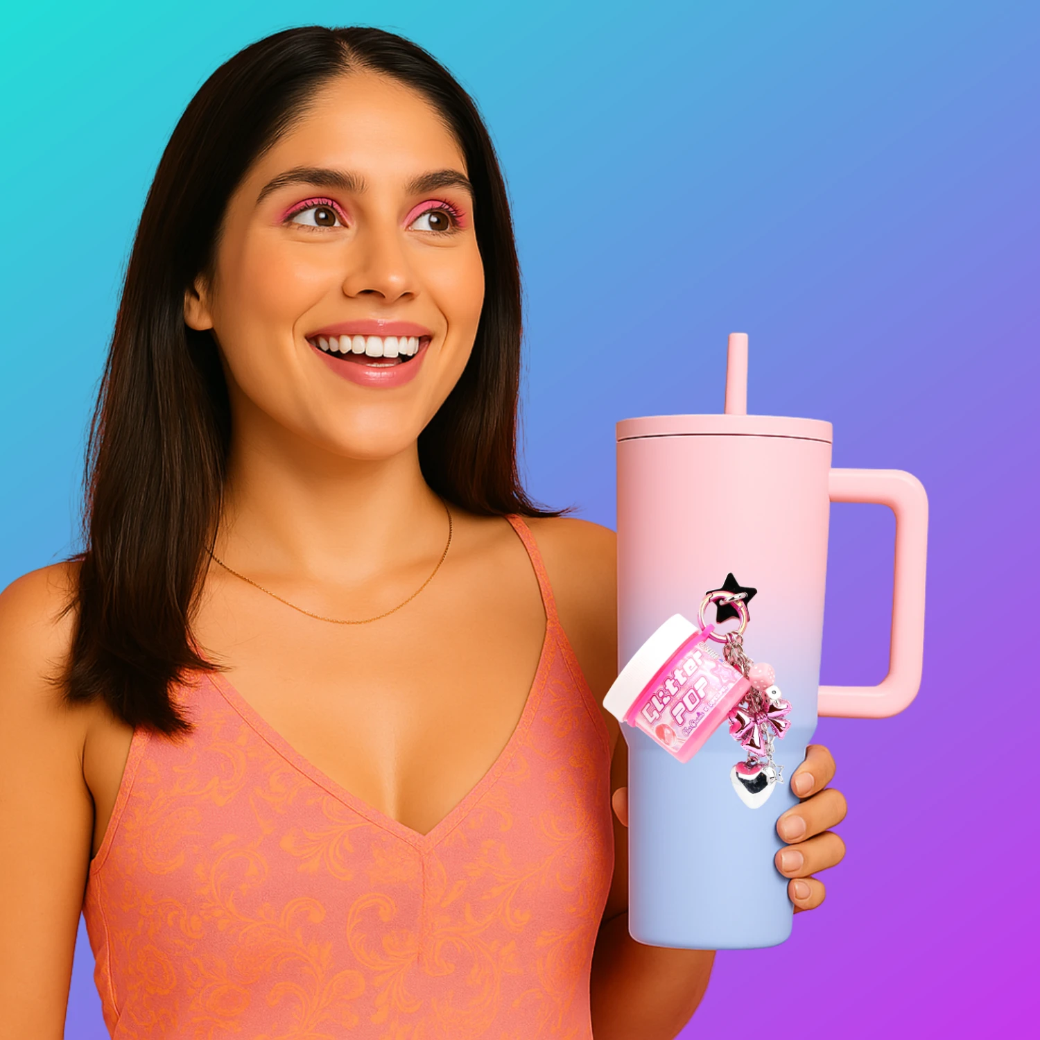 Glitter Pop! Travel Slime Charm Keychain Dope Slimes X CharCharms Collab 5 Glitter Pop! Travel Slime Charm Keychain Dope Slimes X CharCharms Collab - Image 3