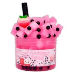 Lychee Jelly Boba -Dope Slimes Lychee Jelly Boba Jelly Cube Slime