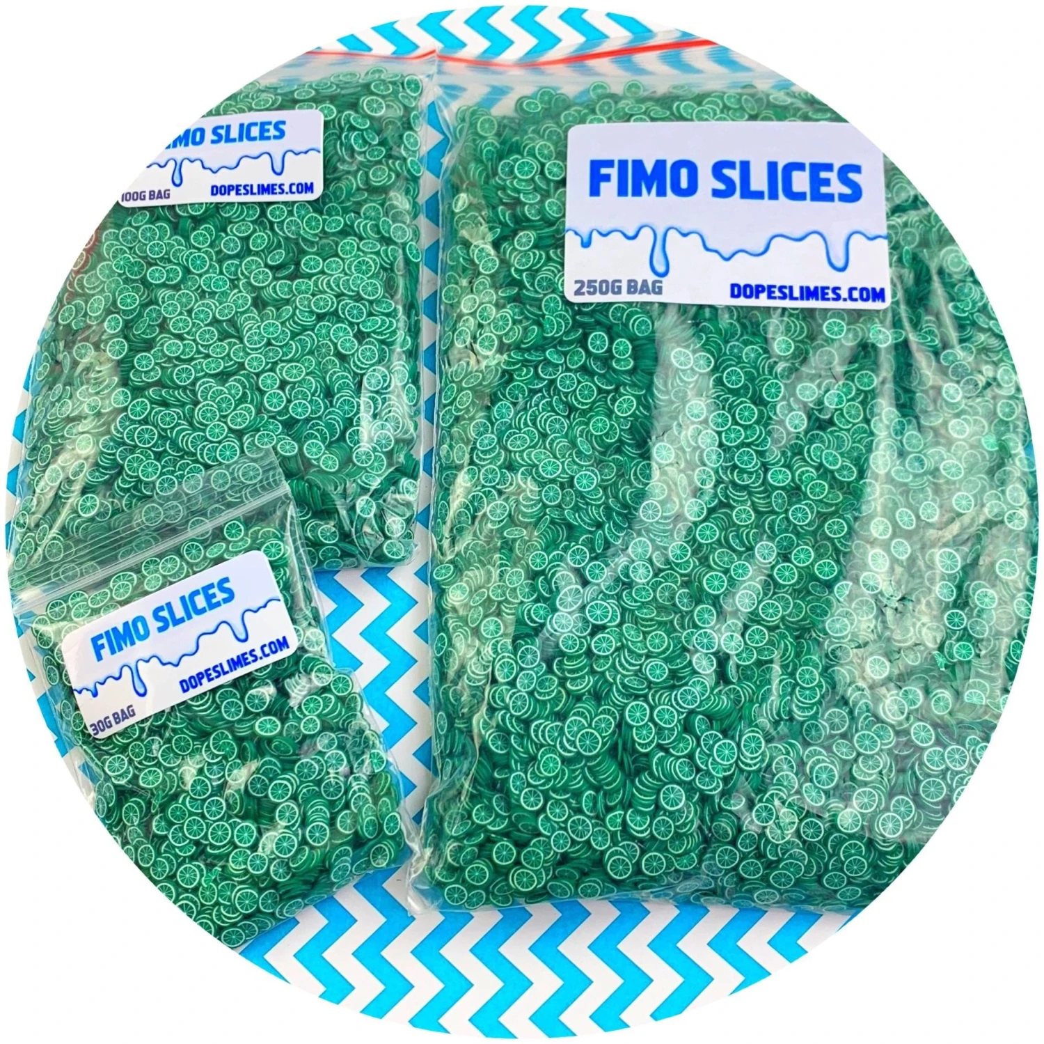 Lime Fimo Slices 5 Lime Fimo Slices - Image 3