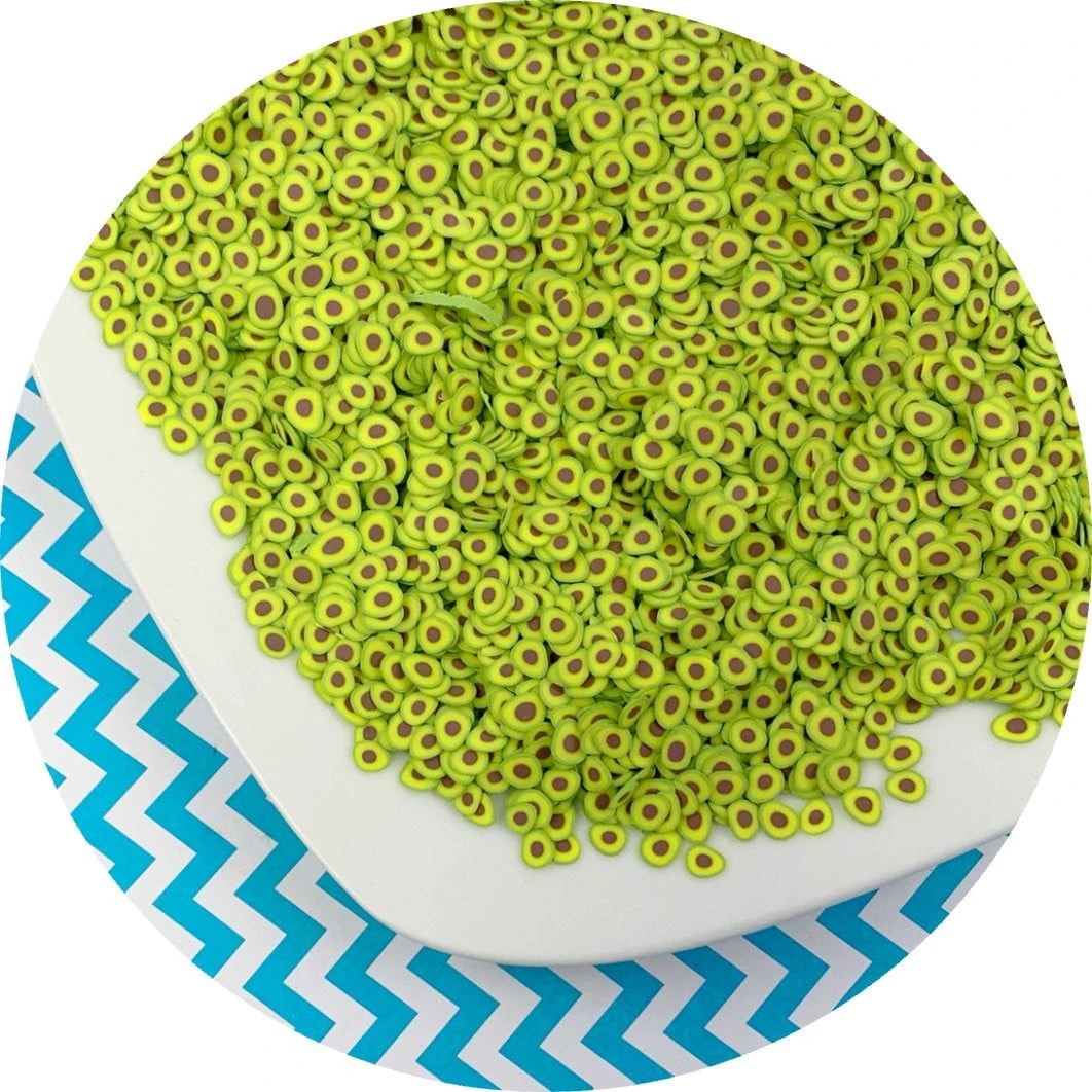 Avocado Fimo Slices 5 Avocado Fimo Slices - Image 3